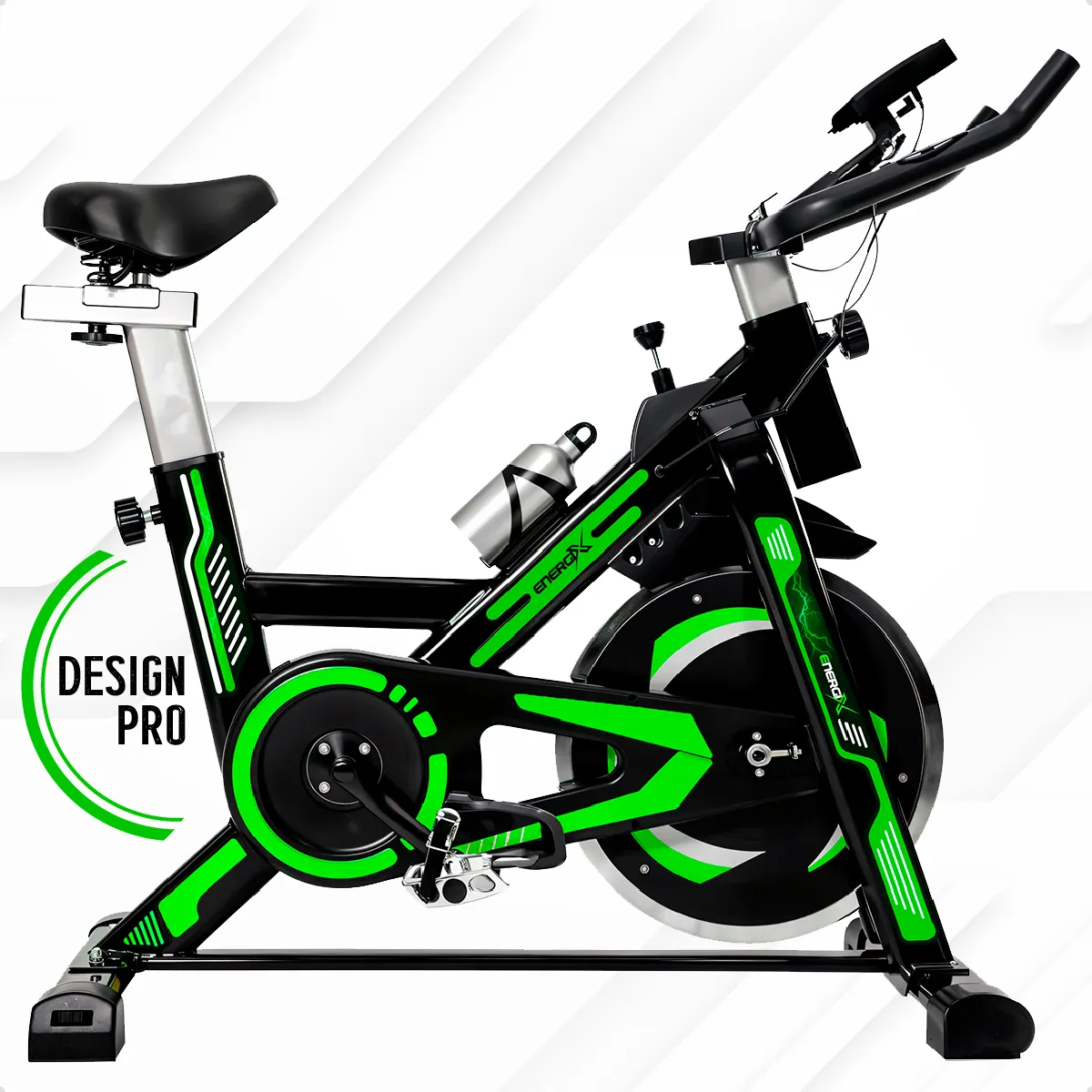 Bicicleta Spinning Cardio 13kg com Visor Digital Verde