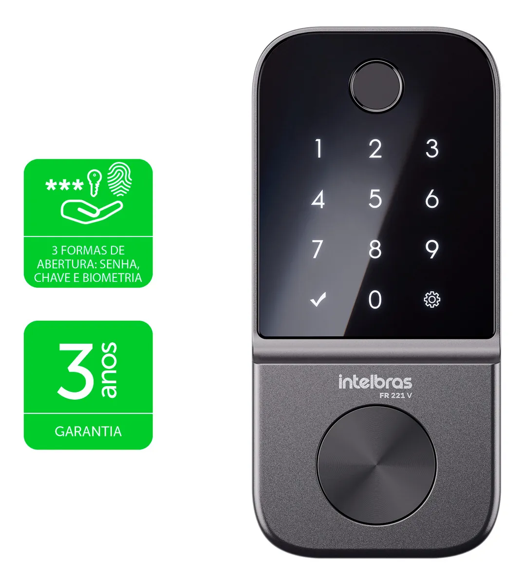 Fechadura Digital Embutir FR 221V Intelbras