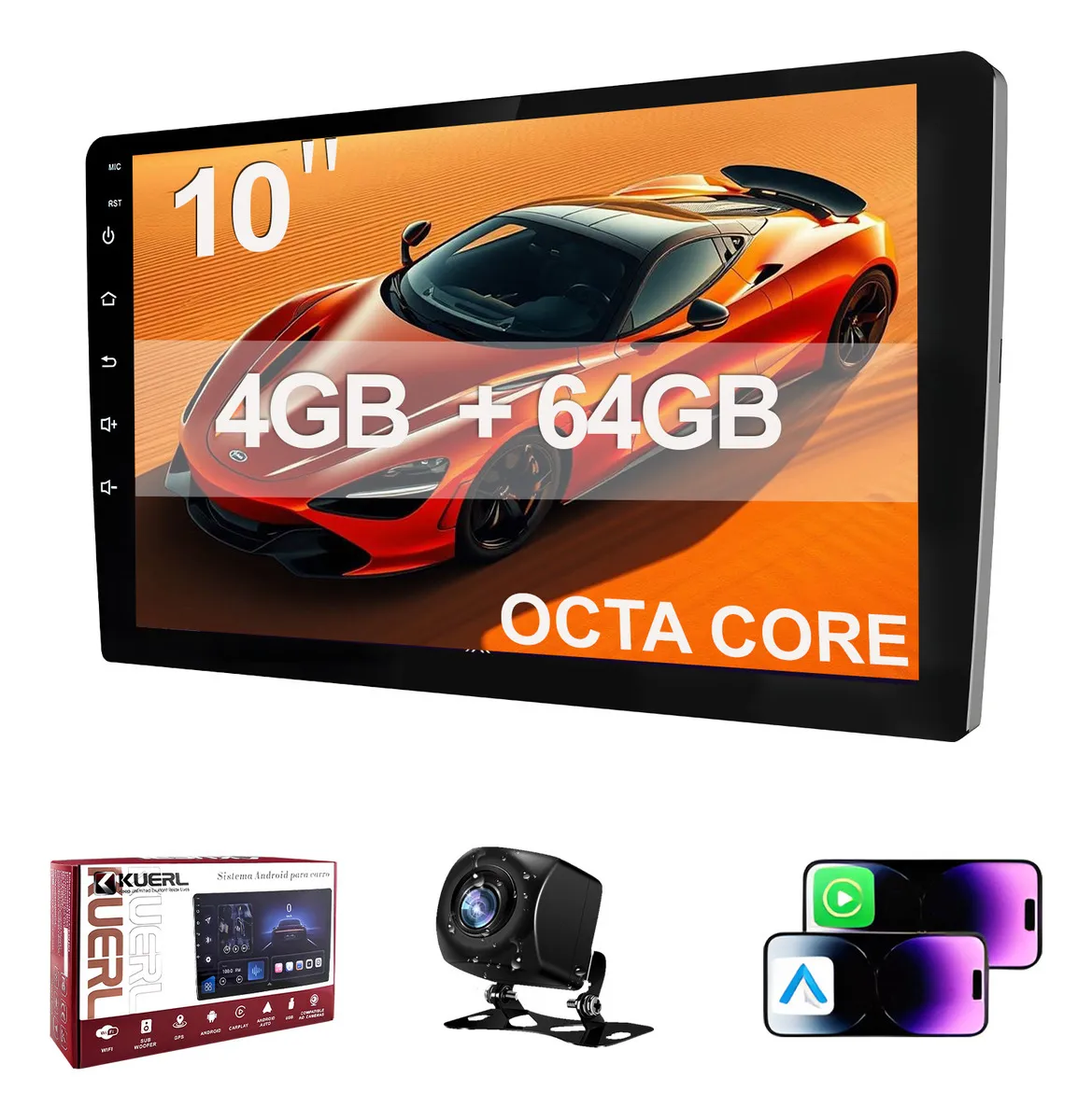 Multimidia Universal 10 polegadas 4+64gb