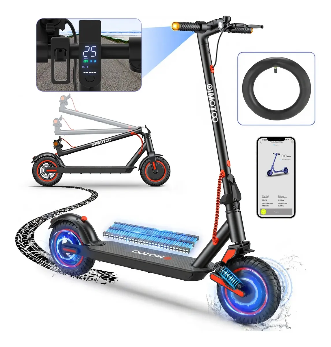 Oimotoo Patinete Elétrico 500w C/suspensão