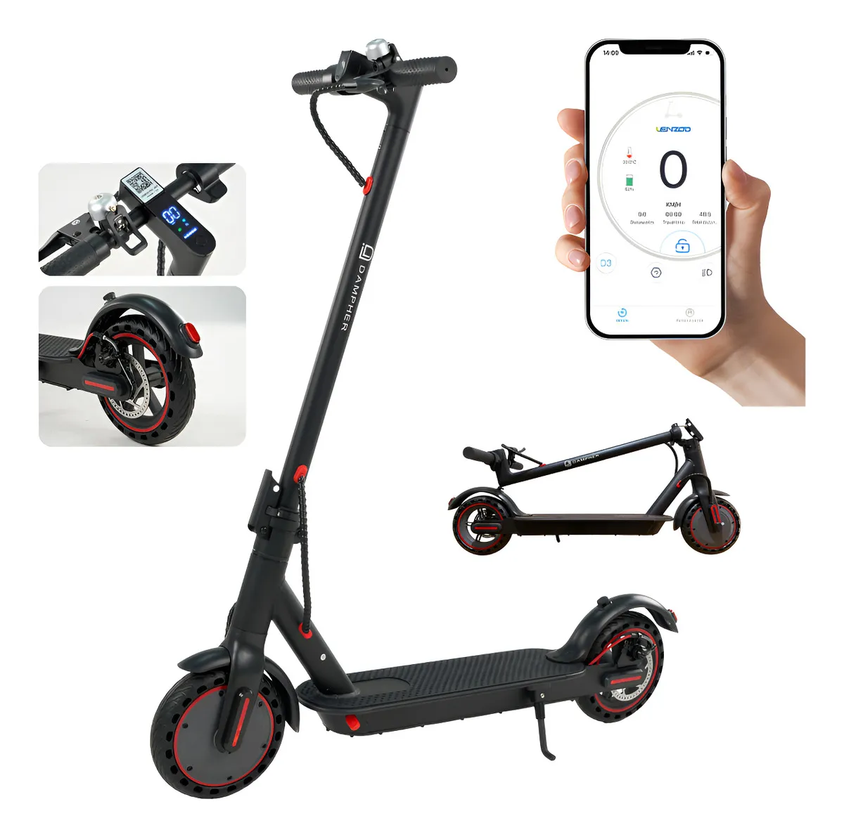 Dampher Preto Dobrável Xm-01 350w